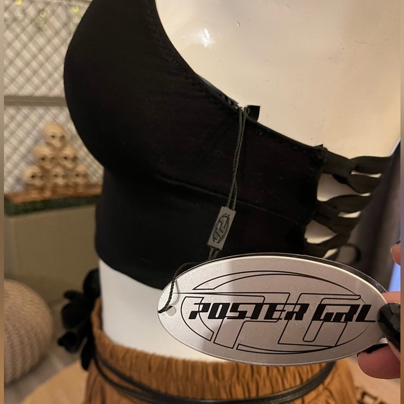 🗝️ Sold -{ Dolls Kill Laced-Up crop top } •S - Picture 4 of 4